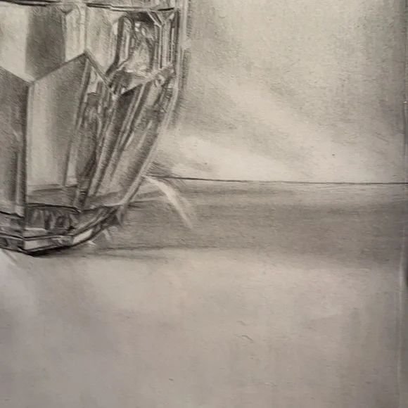 Signed Pencil Still Life Drawing